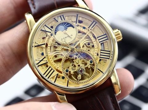 Đồng hồ cơ cartier cho nam mạ vàng full máy quá đẹp sale