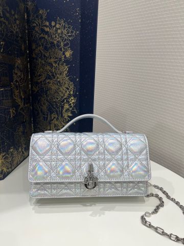 Túi xách nữ Dior* 21 cm màu bạc đẹp