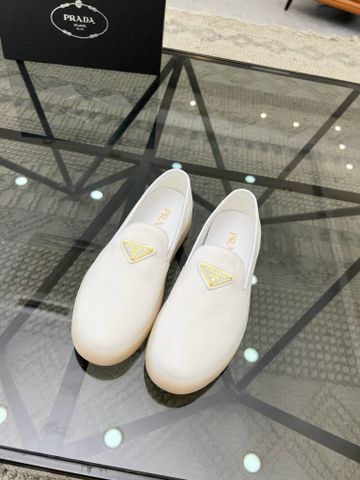 Giày slip on nam PRADA* da bò lỳ và da lộn đẹp SIÊU CẤP