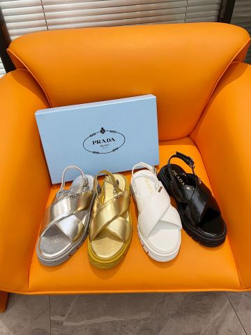 Sandal nữ PRADA* quai đan chéo đẹp cao cấp