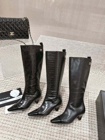 Boot chanel* cổ cao da lỳ và da vân cực đẹp sang chất hàng độc VIP 1:1