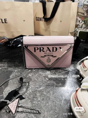 Túi xách nữ PRADA* size mini 17cm da bóng logo tam giác bản to cực đẹp sang chảnh VIP 1:1