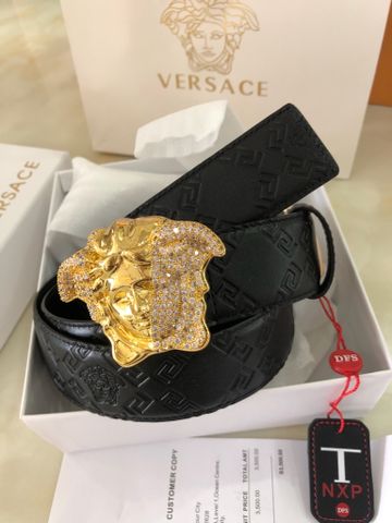 Belt nam VERSACE* mặt Logo nạm đá đẹp độc SIÊU CẤP