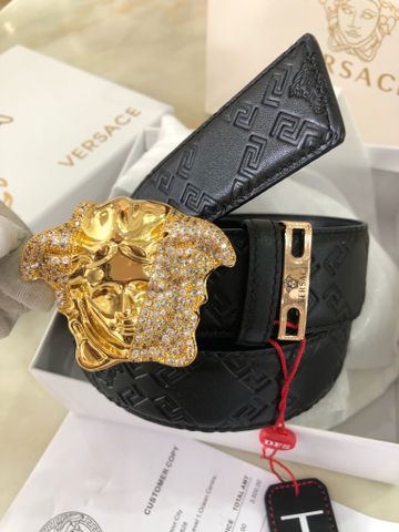 Belt nam VERSACE* mặt Logo nạm đá đẹp độc SIÊU CẤP