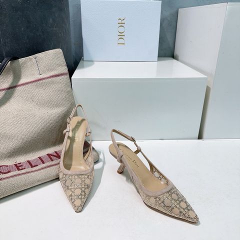 Giày cao gót Di*or* cao 6,5cm lưới đính đá đẹp sang VIP 1:1