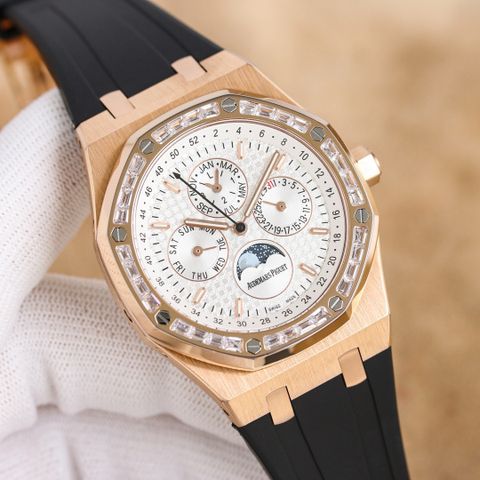 Đồng hồ nam Audemars* Piguet* dây cao su case vừa vặn 41mm VIP 1:1