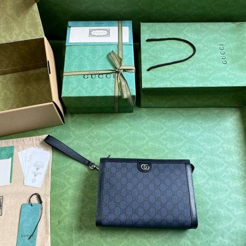 Túi clutch GUCCI* nam nữ canvas hoạ tiết Logo đẹp SIÊU CẤP