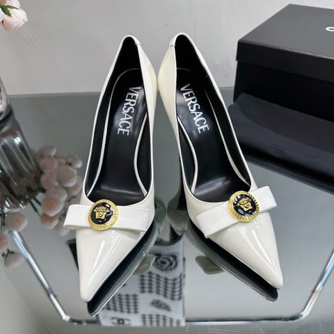 Giày cao gót VERSACE* da bóng cao 9,5cm đẹp sang VIP 1:1