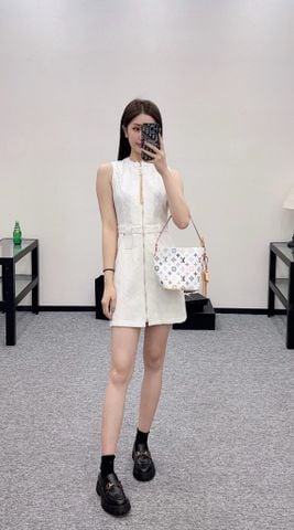 Váy đầm L*V jacquard sát nách