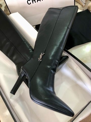 Boot YSL* cổ cao gần gối gót cao 9,5cm da bê mềm xịn đẹp sang chảnh VIP 1:1