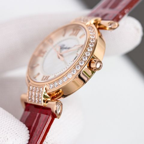 Đồng hồ nữ chopard* máy cơ dây vân cá sấu mặt nạm kim đẹp sang VIP 1:1