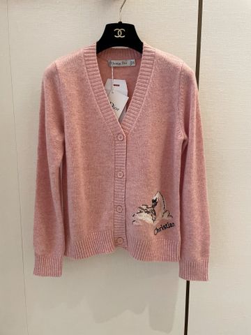 Áo cardigan len Dior* màu hồng đẹp VIP 1:1