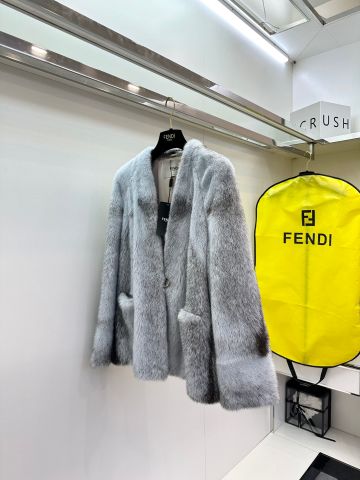 Áo khoác lông thú FENDI* lông chồn xịn VIP 1:1