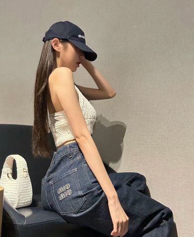 Quần jeans nữ miu* miu* ống đứng VIP 1:1