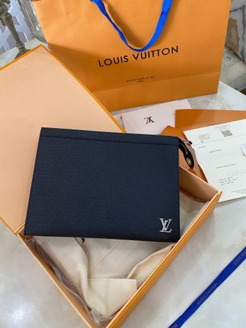 Clutch LV* nam nữ da nhám khoá bạc đẹp lịch lãm SIÊU CẤP