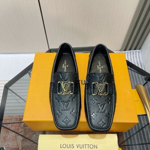 Giày lười Louis* LV* mũi vuông da bò cao cấp dập nổi hoạ tiết Monogram nhiều màu đẹp SIÊU CẤP