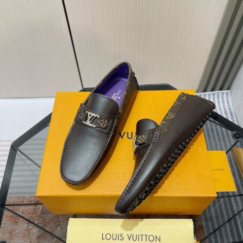 Giày lười Louis* LV* da bò mềm lót tím đẹp siêu cấp