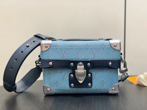 Túi Nam nữ L*V  SOUL TRUNK xanh denim