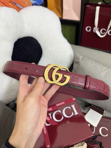Belt nữ GUCC* da bò cao cấp dập nổi hoạ tiết logo bản 3.0cm