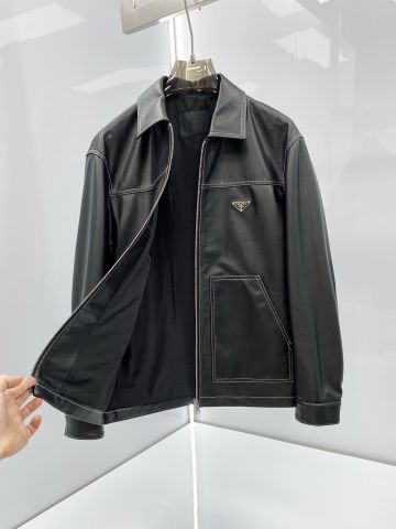 Áo khoác da nam PRADA* cao cấp
