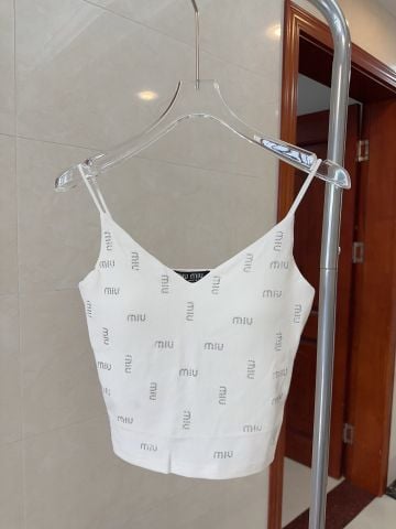 Áo 2 dây miu* miu* đính đá logo