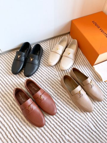 Giày nữ Loafer LV* da bò dáng đẹp sang thanh lịch VIP 1:1