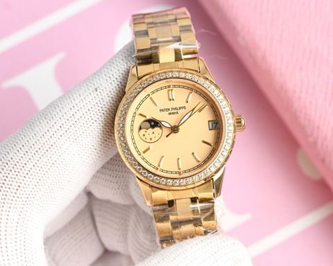 Đồng hồ nữ Patek* Philippe* dây kim loại