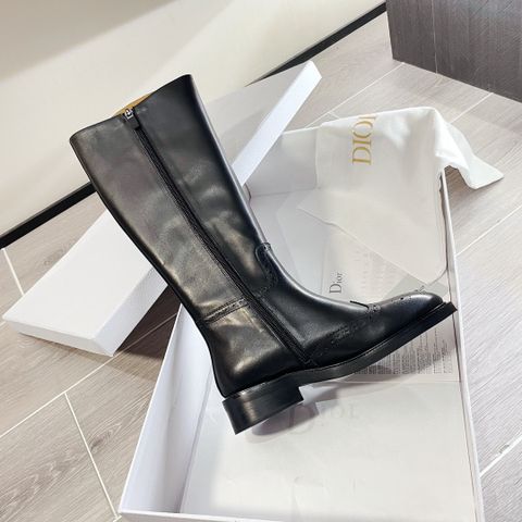 Boot Dior* cổ cao da bò lỳ đẹp VIP 1:1