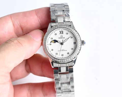 Đồng hồ nữ omega* dây kim loại cao cấp