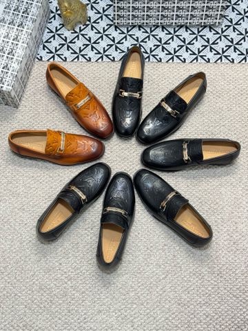 Giày âu L*V hoạ tiết Monogram nổi