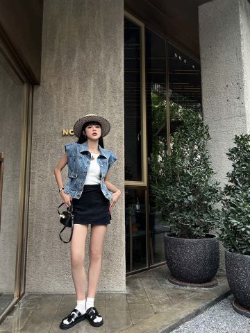 Áo gile jeans nữ chanel* đẹp SIÊU CẤP