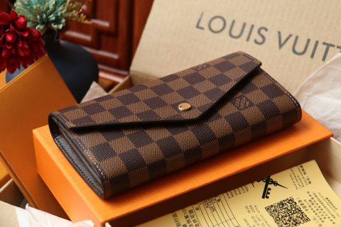 Ví nữ L*V dáng dài hoạ tiết Monogram canvas lót màu có nhiều màu đẹp SIÊU CẤP