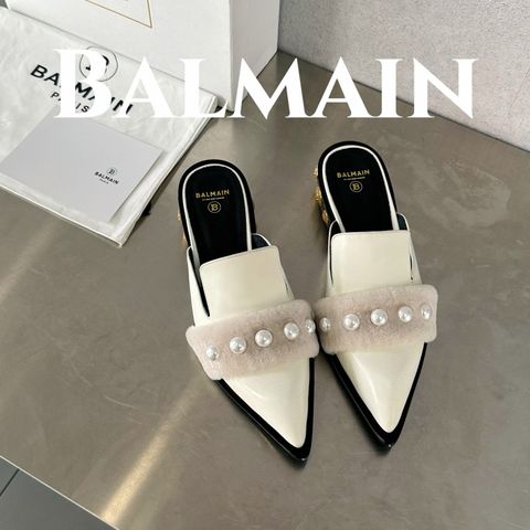 Sục nữ BALMAIN* đế tán logo vàng mũi nhọn kiểu độc VIP 1:1