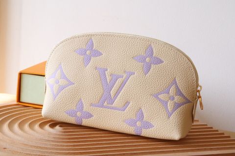 Ví nữ L*V size 17cm da bò in hoạ tiết Monogram màu đẹp SIÊU CẤP