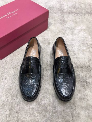 Giày nam Loafer SALVATORE* da bò in nổi hoạ tiết Logo đẹp sang  lịch lãm VIP 1:1