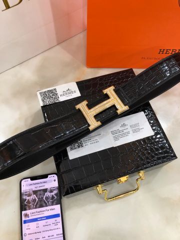 Belt nam Hermes* da cá sấu mặt nạm đá đẹp sang VIP 1:1