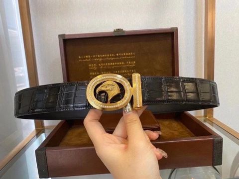 Belt nam dây cá sấu bản 3,8cm mặt đại bàng si vàng 18k