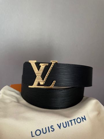 Belt nam LV* da tăm mặt vân tăm bản 4cm 3 màu đẹp