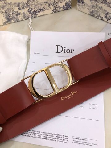 Belt nữ Dior* bản 3,5cm da bò mềm đẹp cao cấp màu nâu đen