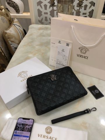 Clutch nam nữ VERSACE* da bò dập hoạ tiết