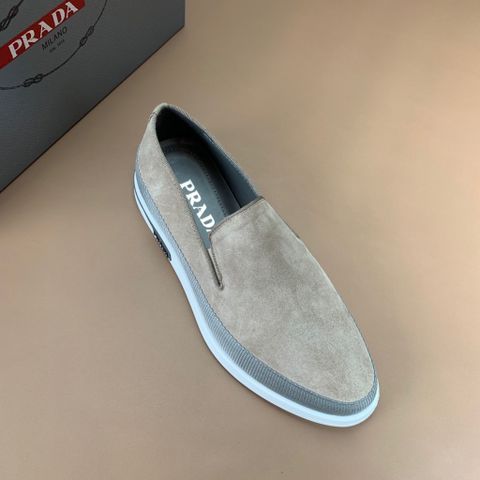 Giày slip on nam PRADA* da lộn đẹp cao cấp