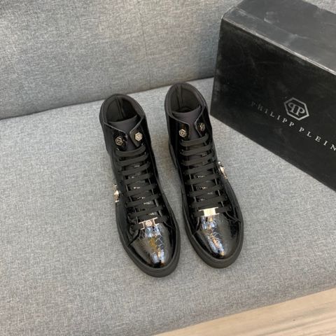 Giày nam buộc dây cao cổ PHILIPP* PLEIN* vân rắn đẹp độc cao cấp