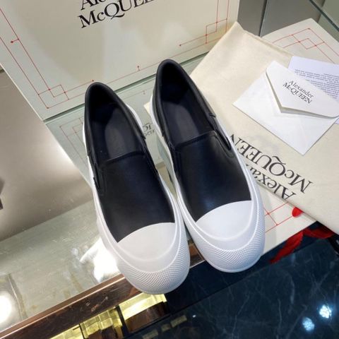 Giày slip on nữ Alexander* McQeen* da bò lỳ đẹp SIÊU CẤP