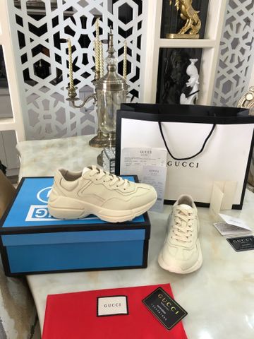 Sneaker GUCCI* rhyton nam nữ da bò mịn cao 6cm đẹp cao cấp