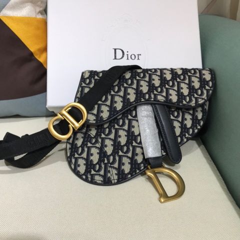 Túi xách nữ Dior* saddle 20cm chất vải hoạ tiết đẹp