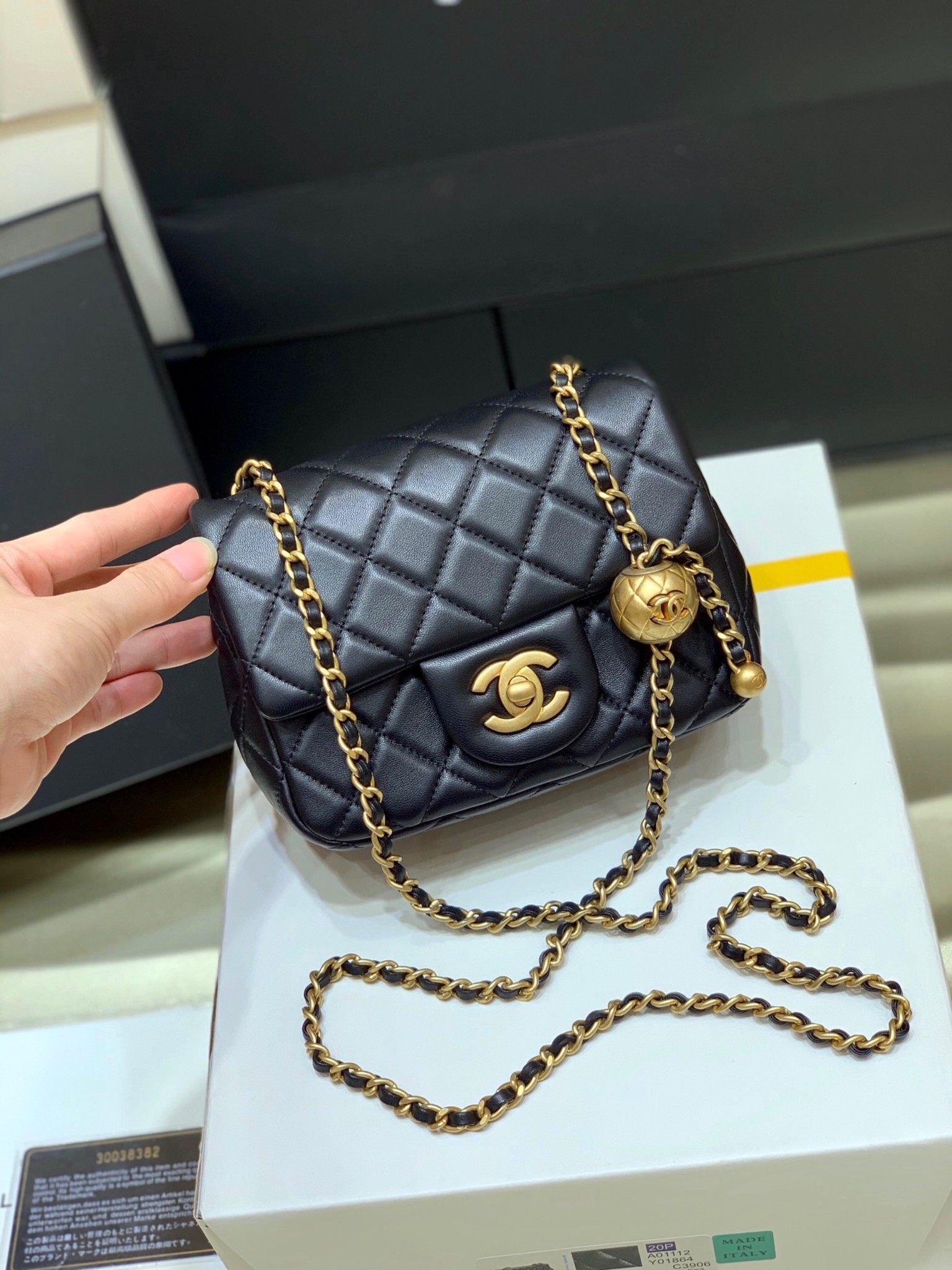 CHANEL MINI SQUARE VINTAGE FLAP BAG 20CM BLACK LAMBSKIN 24K GOLD HARDWARE GHW CLASSIC FLAP CF small medium jumbo caviar Luxury Bags Wallets on Carousell #20 CHANEL MINI SQUARE VINTAGE FLAP BAG 20CM BLACK LAMBSKIN 24K GOLD HARDWARE GHW CLASSIC FLAP CF small medium jumbo caviar Luxury Bags Wallets on Carousell