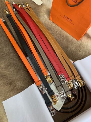 Belt nữ Hermes* bản nhỏ 1,8cm dây da epsom nhiều màu đẹp cao cấp