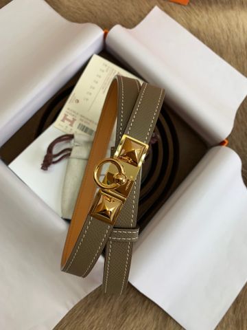 Belt nữ Hermes* bản nhỏ 1,8cm dây da epsom nhiều màu đẹp cao cấp