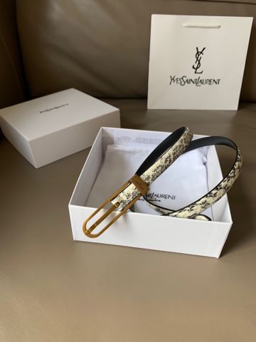 Belt nữ YSL* hoạ tiết da rắn bản nhỏ 1,5cm size 75-95cm