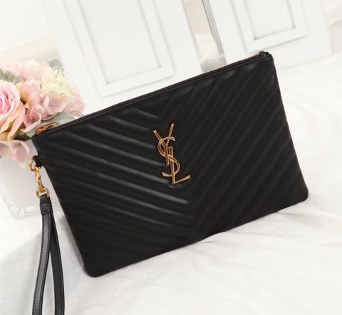 Clutch nữ YSL* 29cm da bò